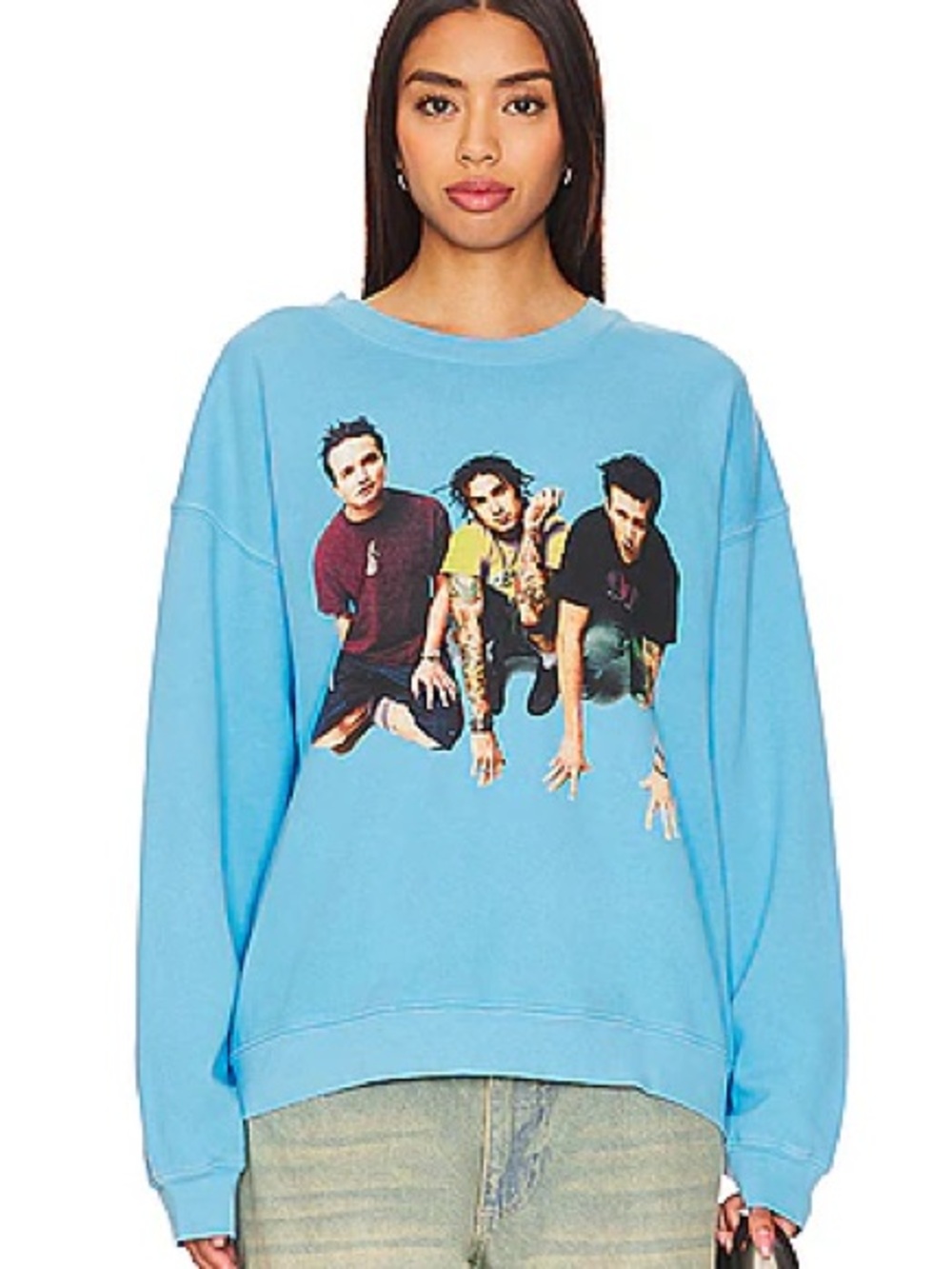 Daydreamer Blink-182 Photo Crew Sweatshirt Size Small NWT Travis Mark Tom Oversz